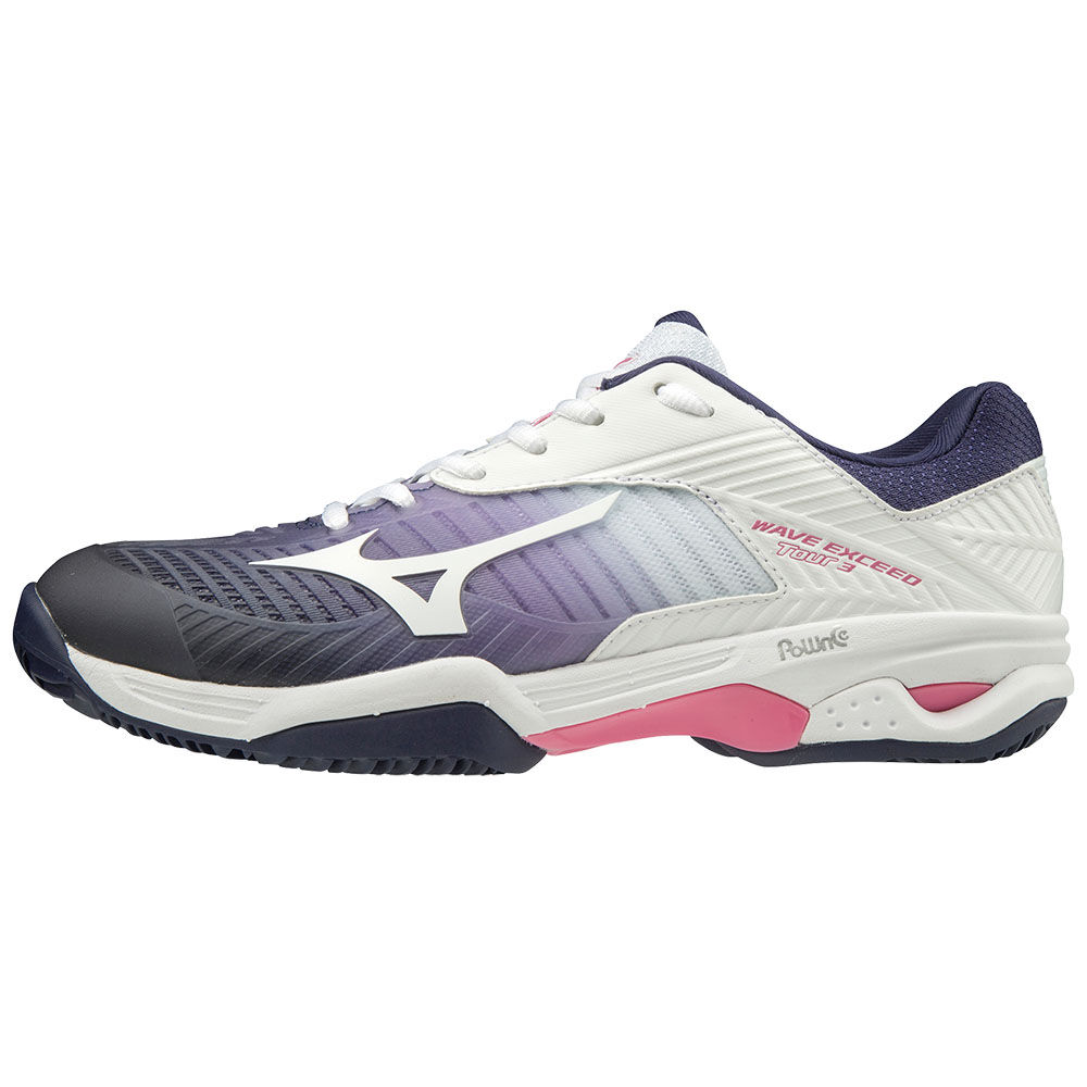 Womens Mizuno WAVE EXCEED TOUR 3CC Tennis Shoes White/Purple/Pink Philippines (WGBSLA567)